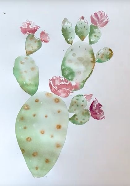 Aquarell Kaktus malen